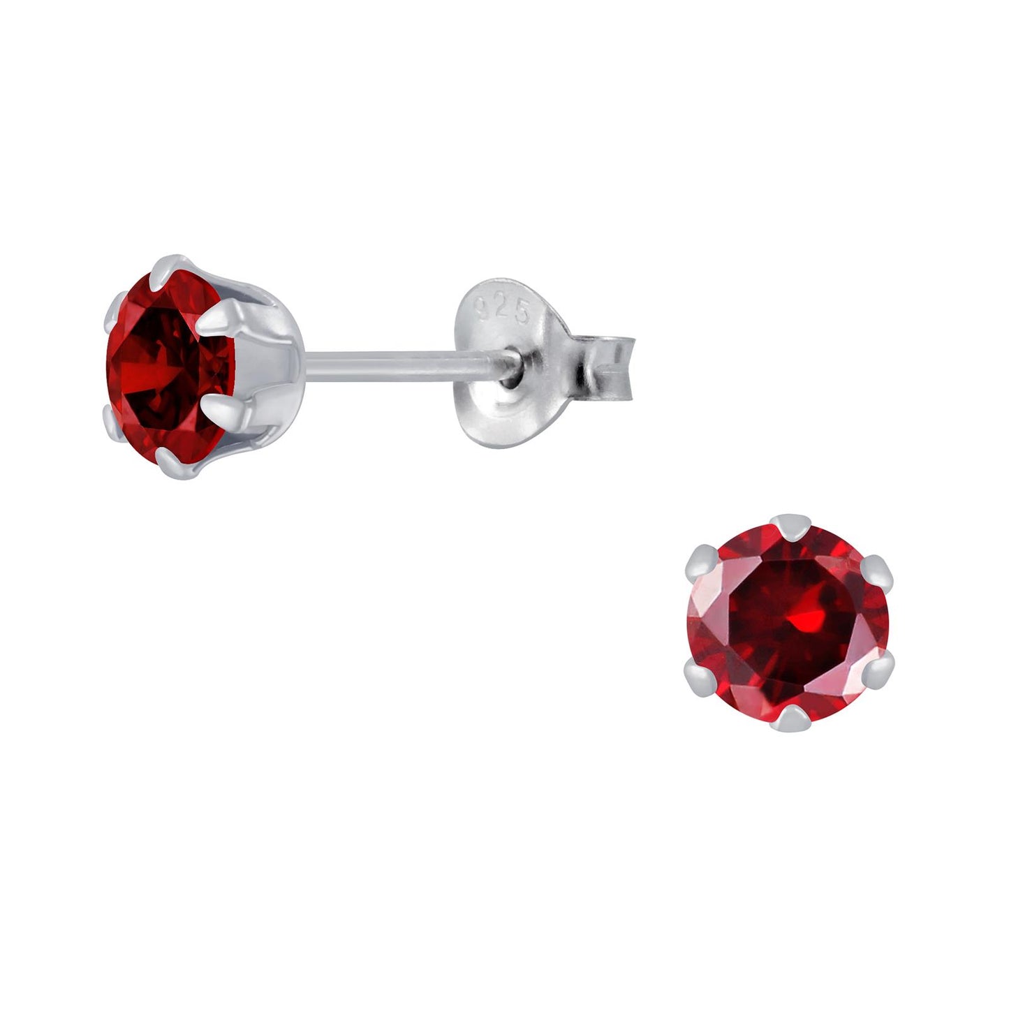 Kinder Ohrringe 5mm Zirkonia aus 925 Silber