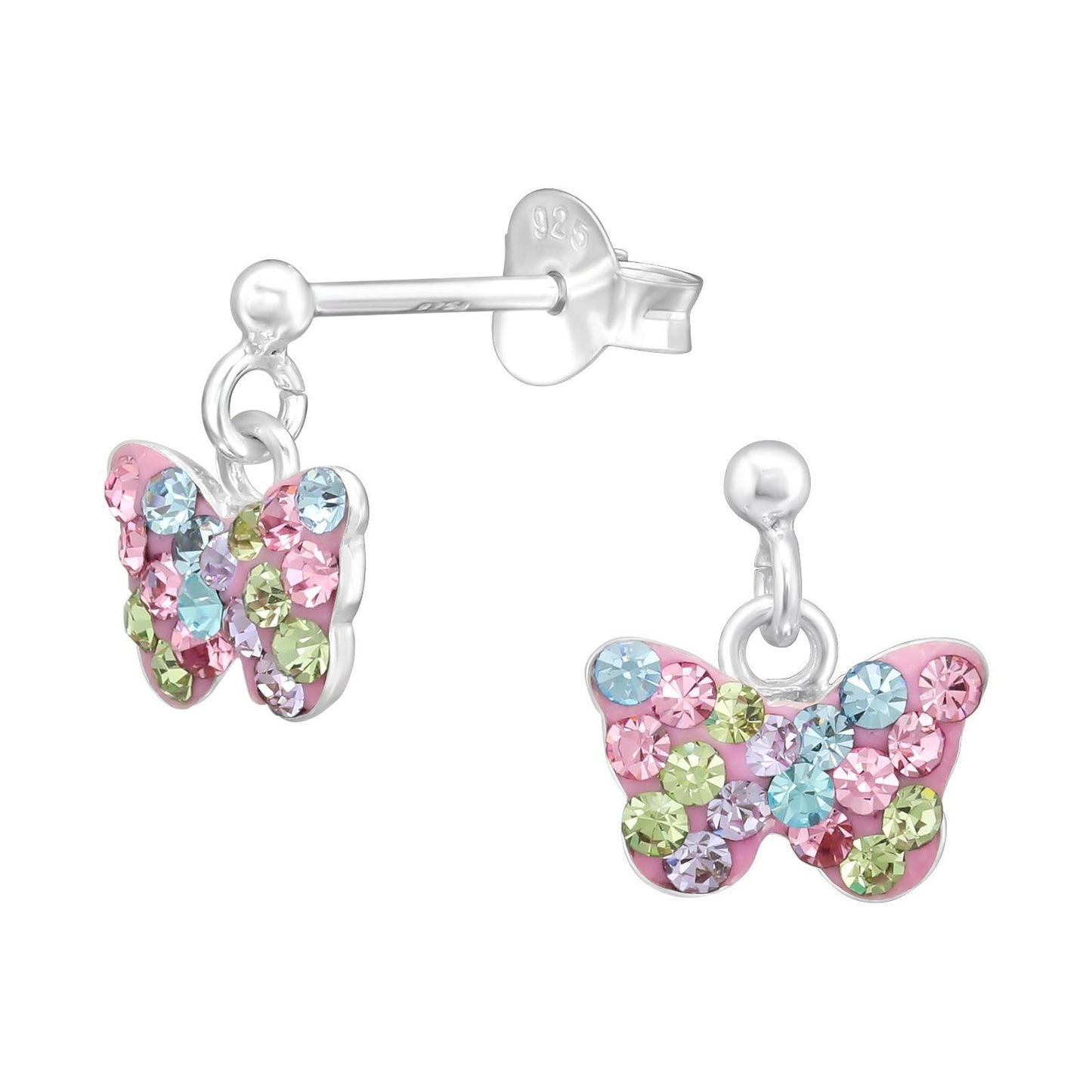 Mädchen Ohrringe Schmetterling aus 925 Silber