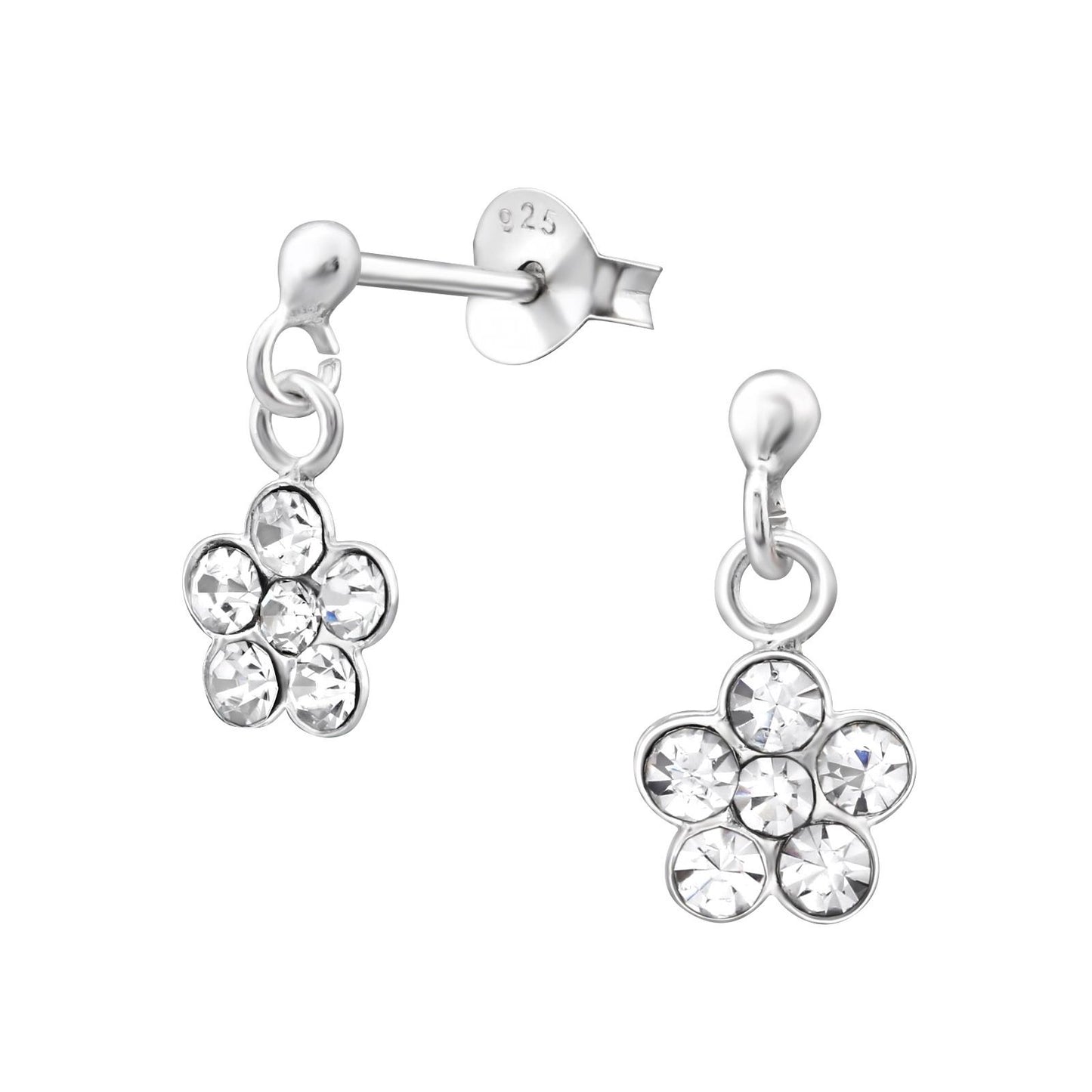 Mädchen Ohrringe Blume aus 925 Silber