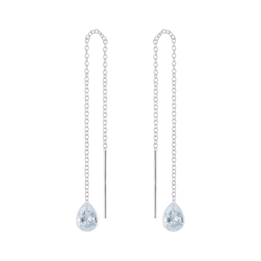 Kinder Ohrringe Hänge Zirkonia aus 925 Silber