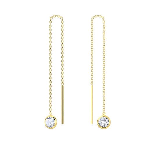 Kinder Ohrringe 4mm Runde Zirkonia aus 925 Silber