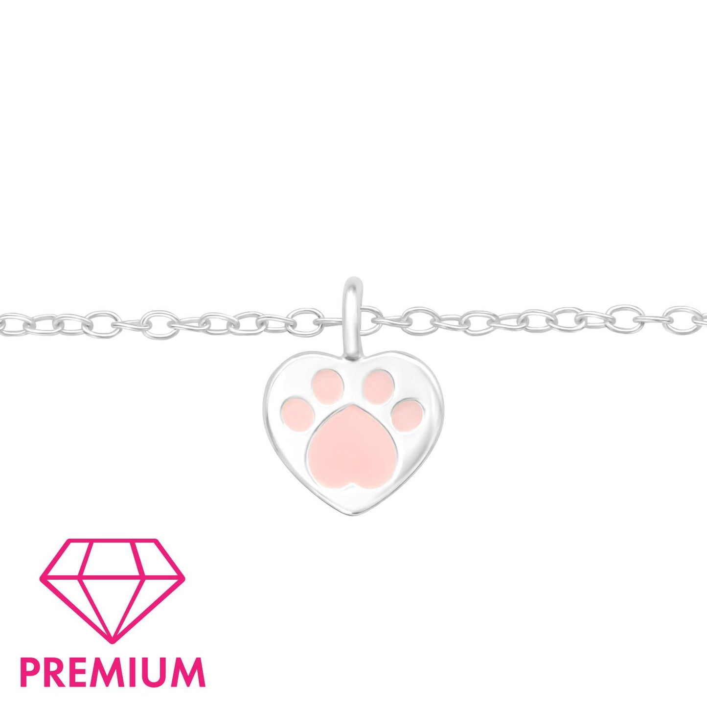 Kinder Armband Pfote aus 925 Silber