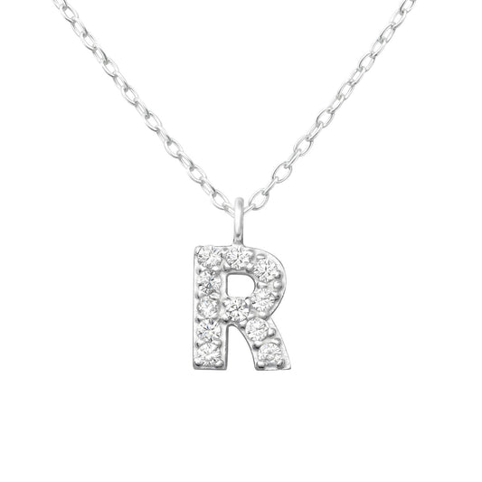 Kinder Halskette Buchstabe R aus 925 Silber