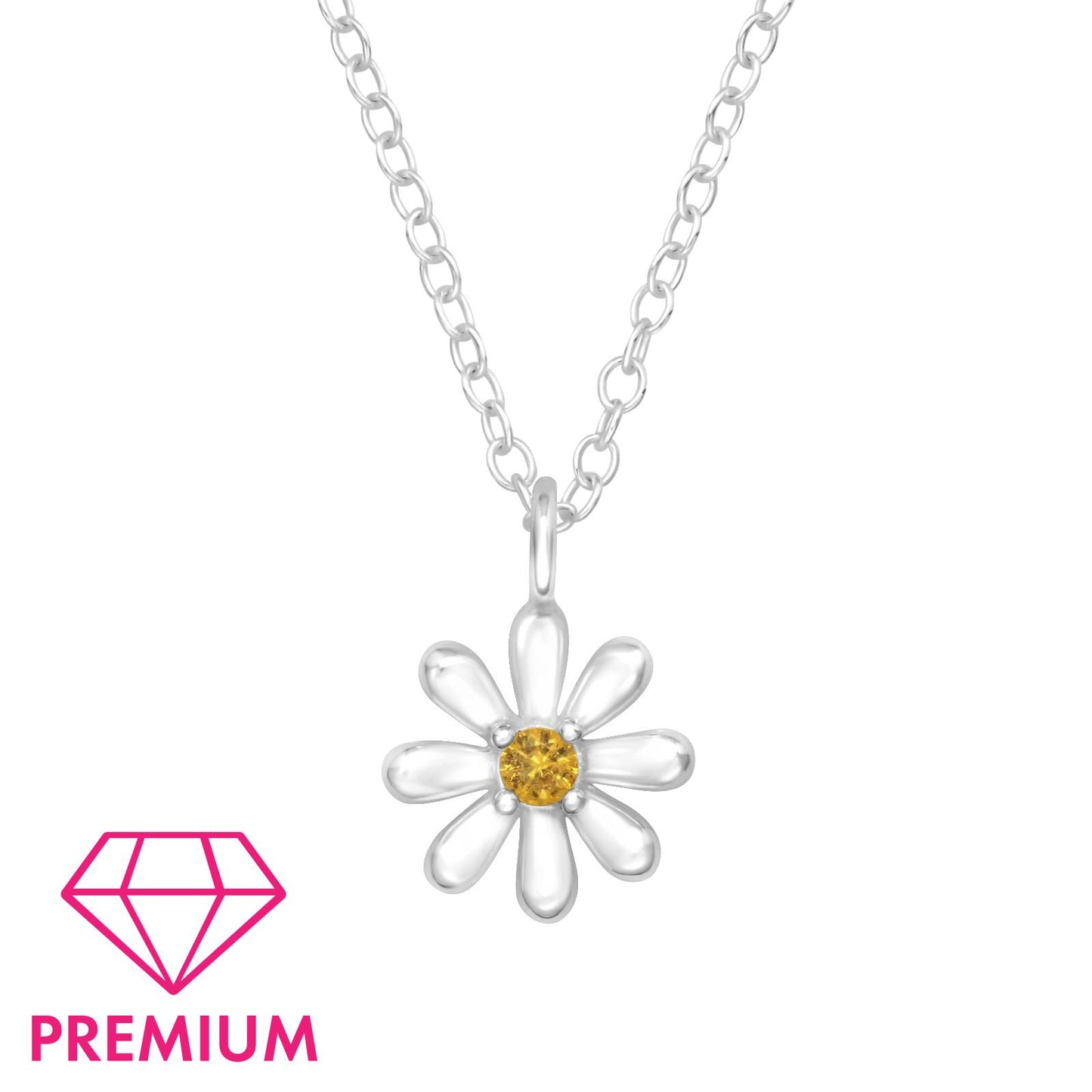 Kinder Halskette Blumen aus 925 Silber