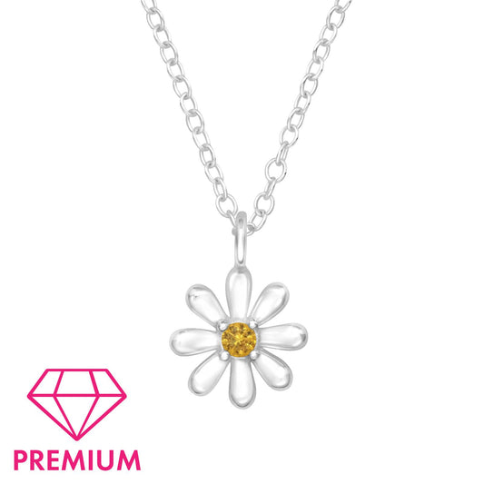 Kinder Halskette Blumen aus 925 Silber