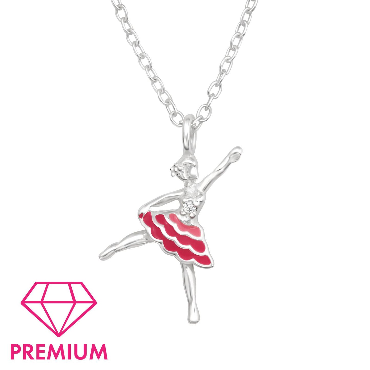 Kinder Halskette Ballerina aus 925 Silber