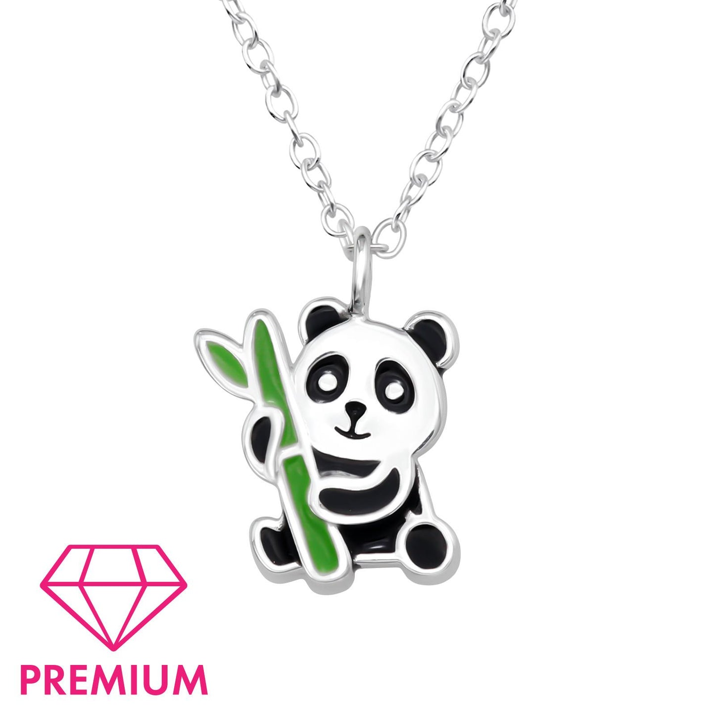 Kinder Halskette Panda aus 925 Silber