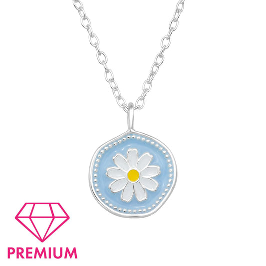 Kinder Halskette Blumen aus 925 Silber