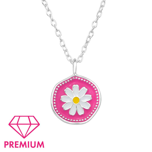 Kinder Halskette Blumen aus 925 Silber