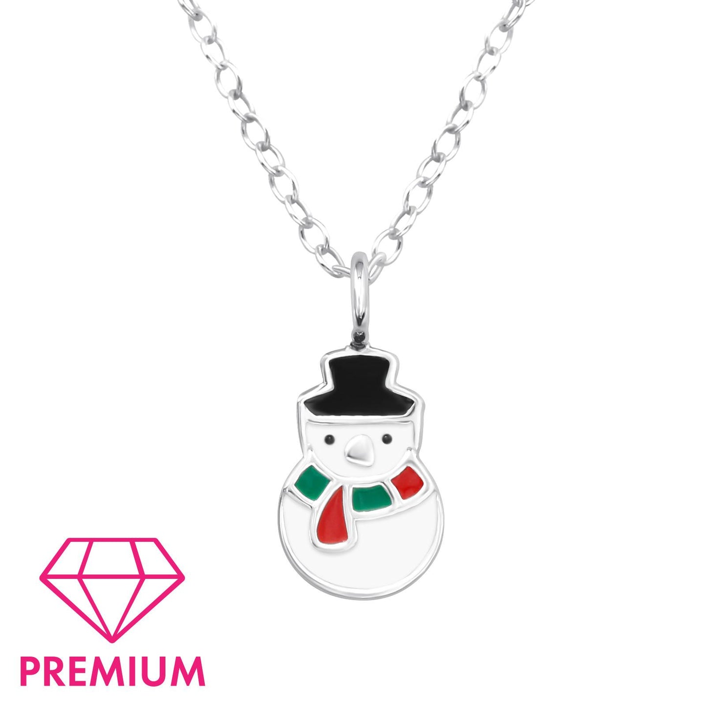 Kinder Halskette Schneemann aus 925 Silber