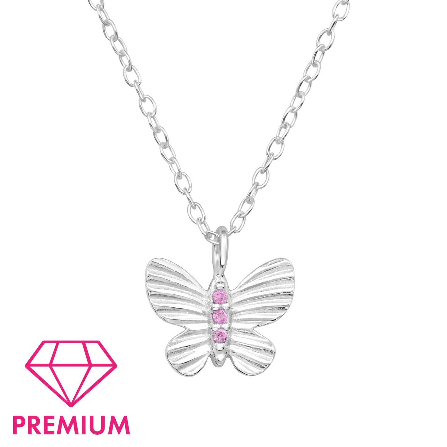 Kinder Halskette Schmetterling aus 925 Silber