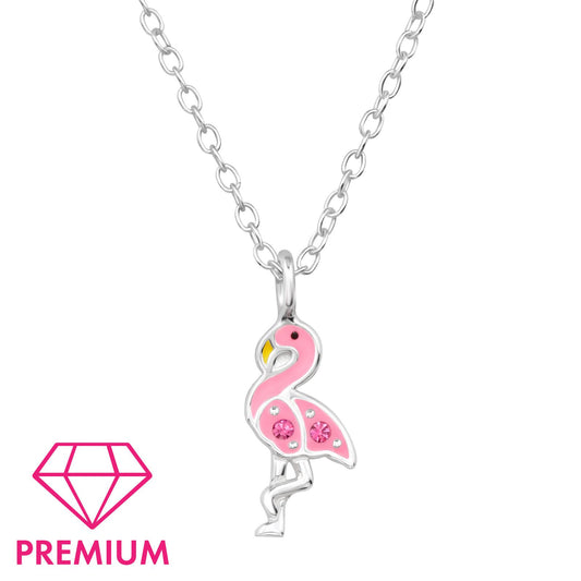 Kinder Halskette Flamingo aus 925 Silber