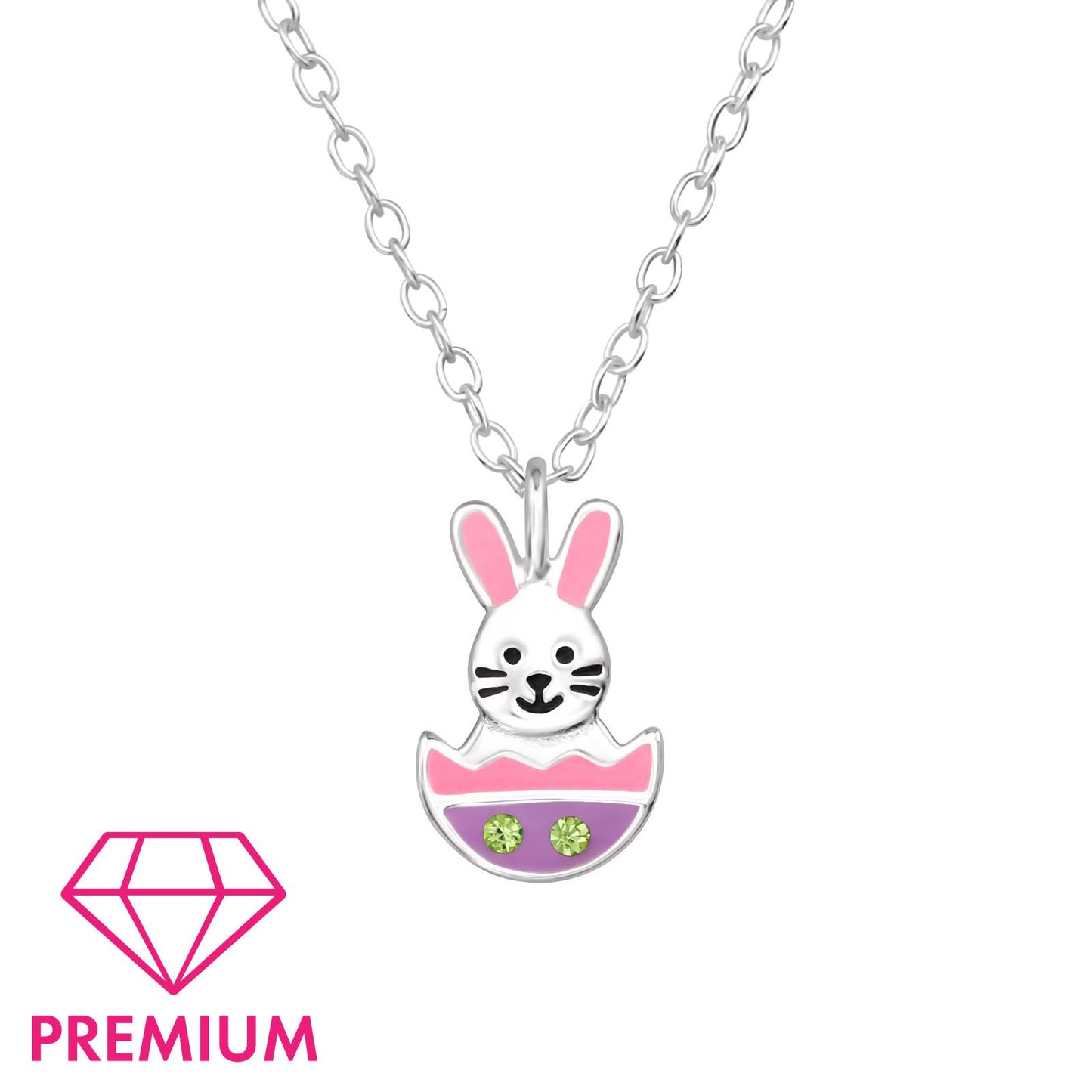 Children's Easter bunny necklace made of 925 silver