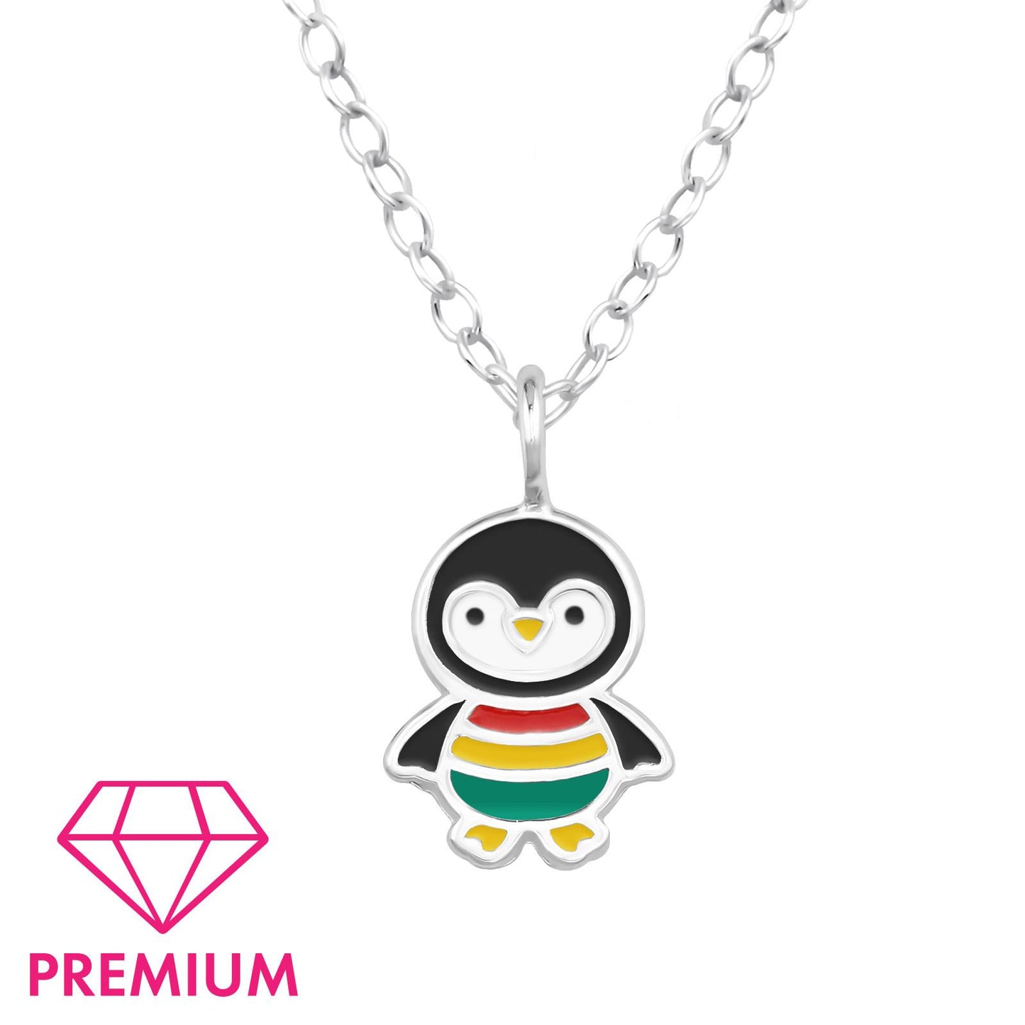 Kinder Halskette Pinguin aus 925 Silber