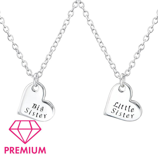 Kinderketting "Sister Love" gemaakt van 925 zilver.