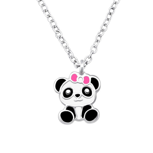 Kinder Halskette Panda aus 925 Silber