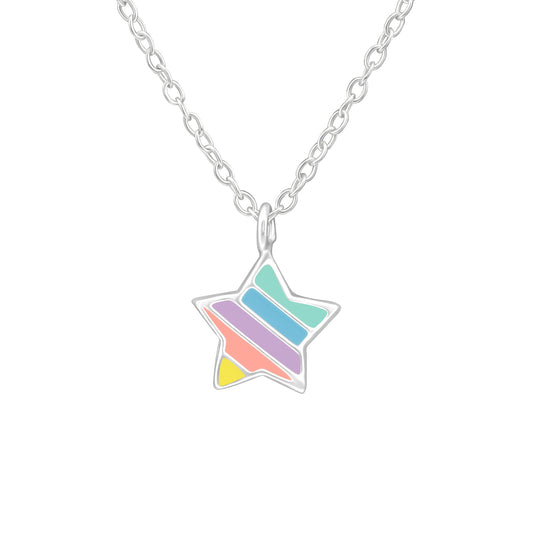 Kinder Halskette Stern aus 925 Silber