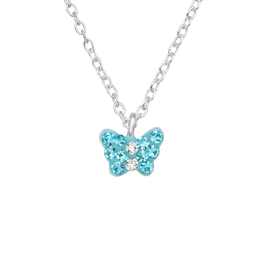 Kinder Halskette Schmetterling aus 925 Silber
