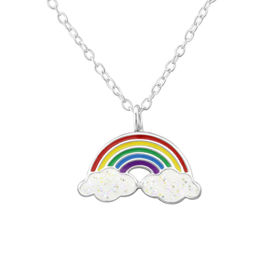 Kinderregenboogketting gemaakt van 925 zilver.
