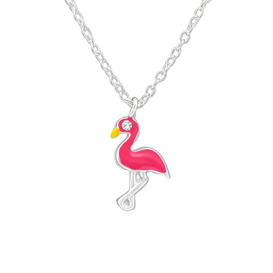Kinder Halskette Flamingo aus 925 Silber