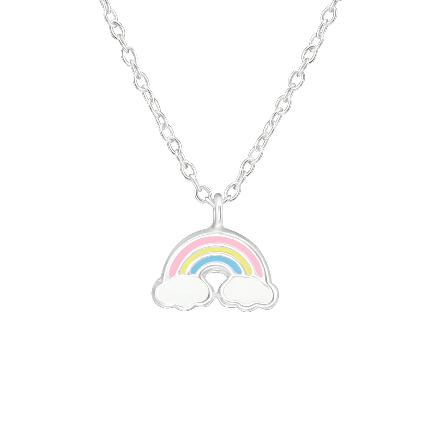 Kinderregenboogketting gemaakt van 925 zilver.