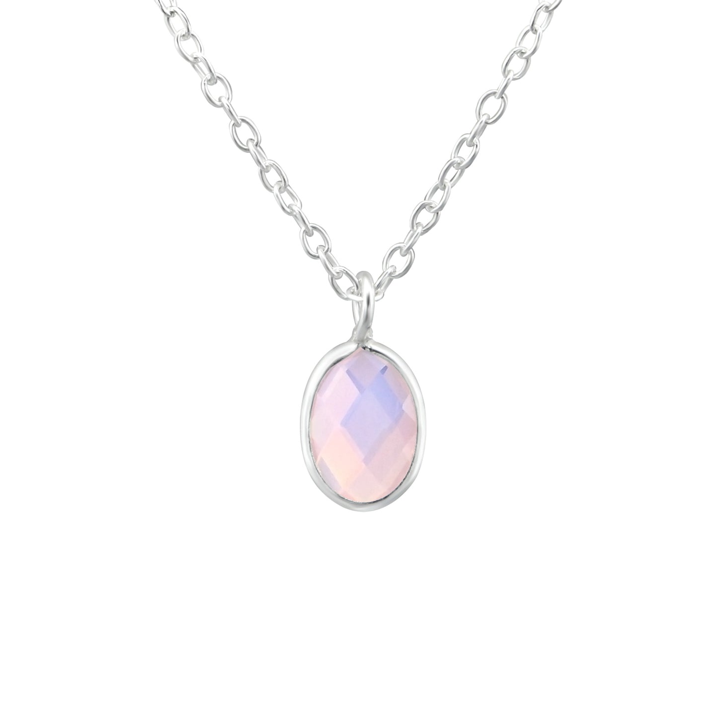 Kinder Halskette Oval aus 925 Silber
