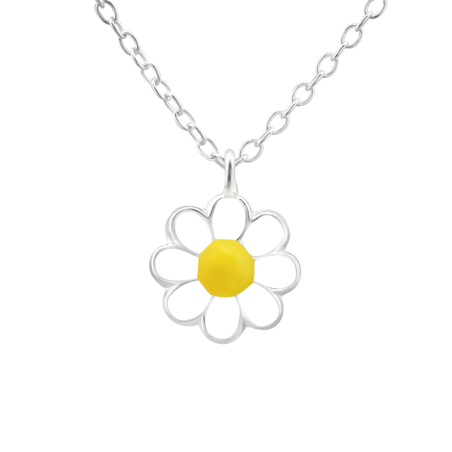 Kinder Halskette Blumen aus 925 Silber