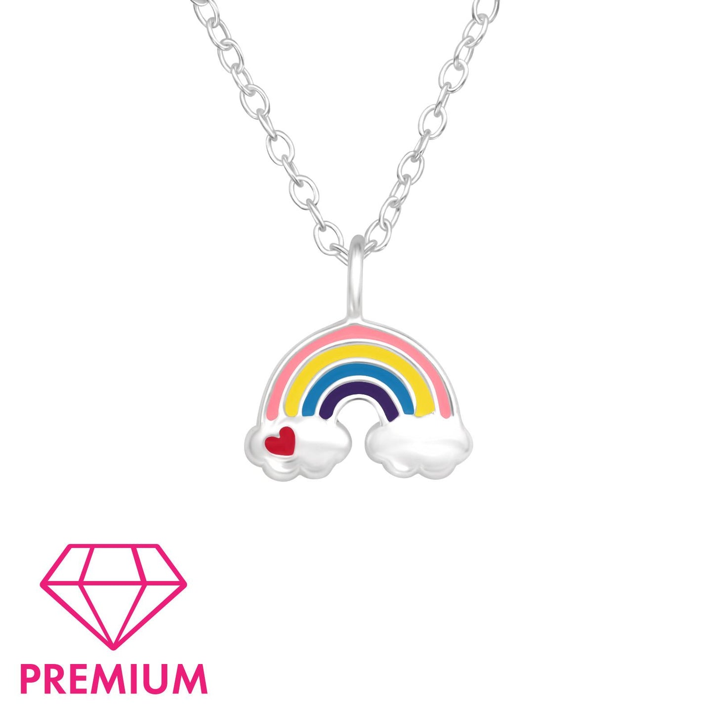 Kinder Halskette Regenbogen aus 925 Silber