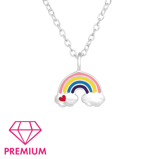 Kinderregenboogketting gemaakt van 925 zilver.