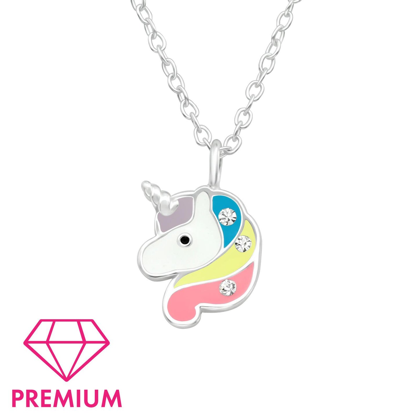 Children's unicorn necklace made of 925 silver