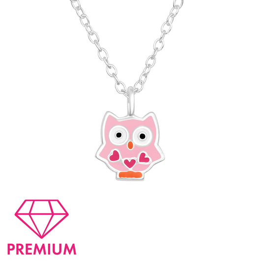 Kinder Halskette Eule aus 925 Silber