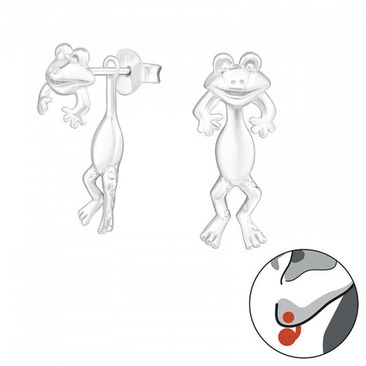 Kinder Ohrringe Frosch aus 925 Silber