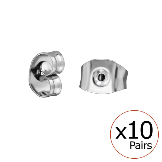 Kinder Schmetterlings-Verschlüsse 10er Set aus Chirurgenstahl