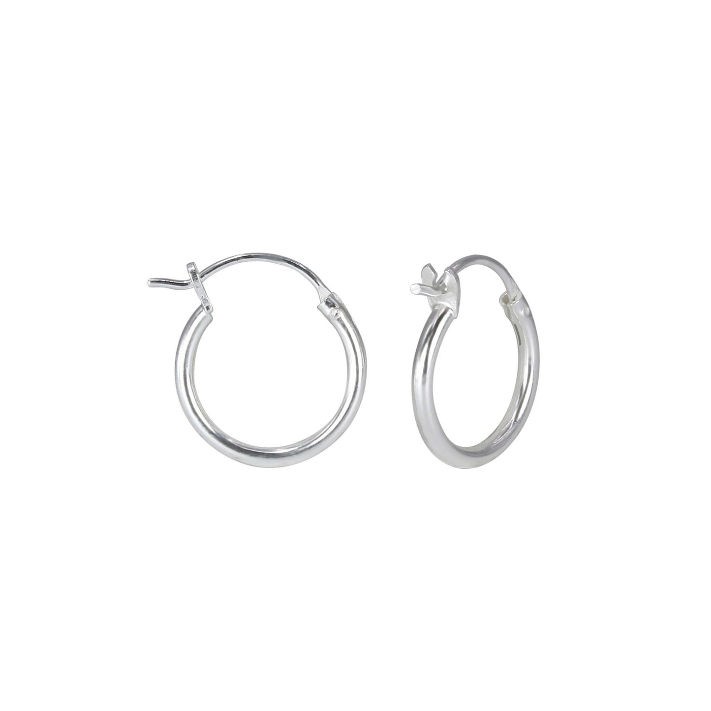 Kinder Creolen 14mm French Lock aus 925 Silber