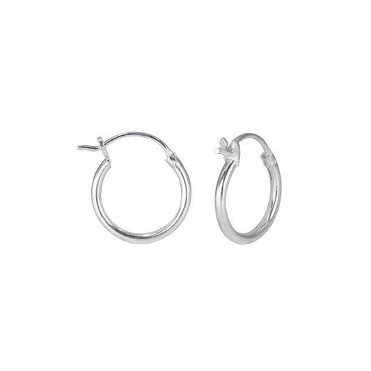 Kinder Creolen 14mm French Lock aus 925 Silber