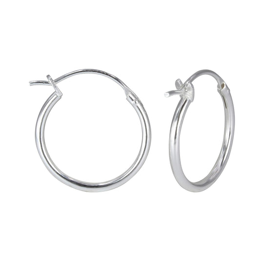 Kinder Creolen 18mm French Lock aus 925 Silber