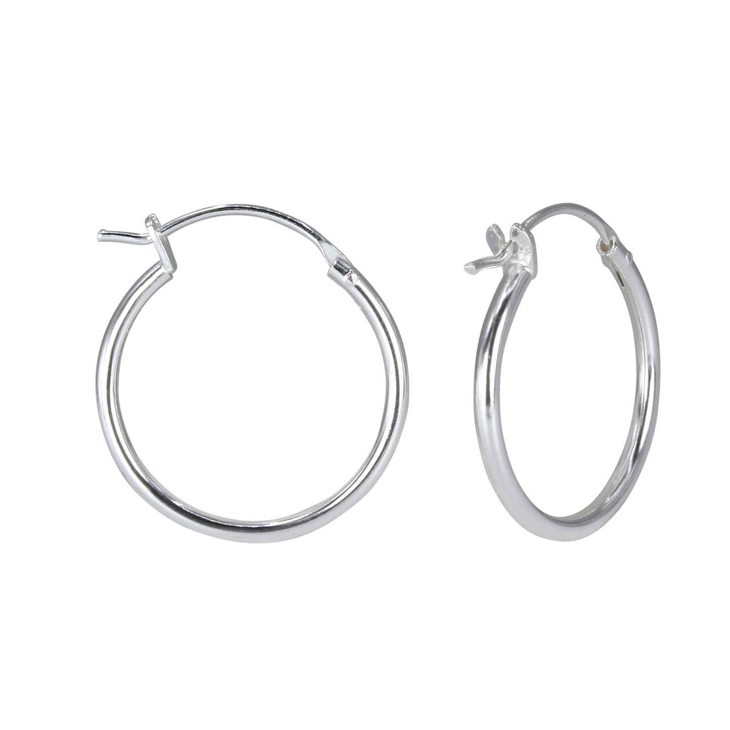 Kinder Creolen 20mm French Lock aus 925 Silber