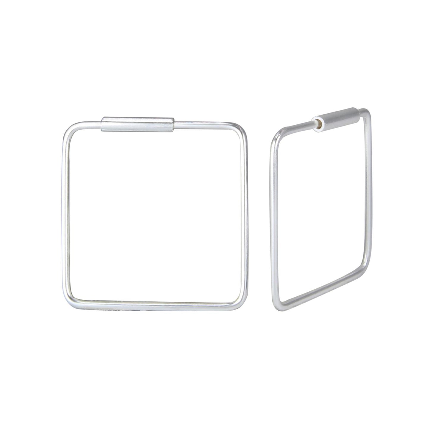 Kinder Creolen 16mm Quadratische aus 925 Silber