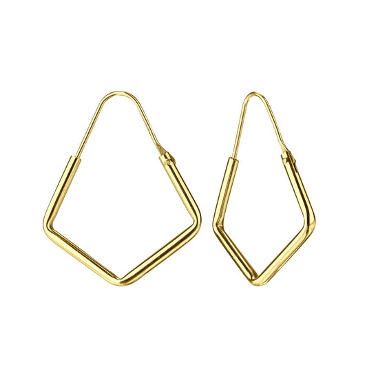 Kinder Creolen 20mm Fünfeck aus 925 Silber