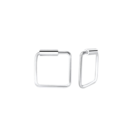 Kinder Creolen 8mm Quadratische aus 925 Silber