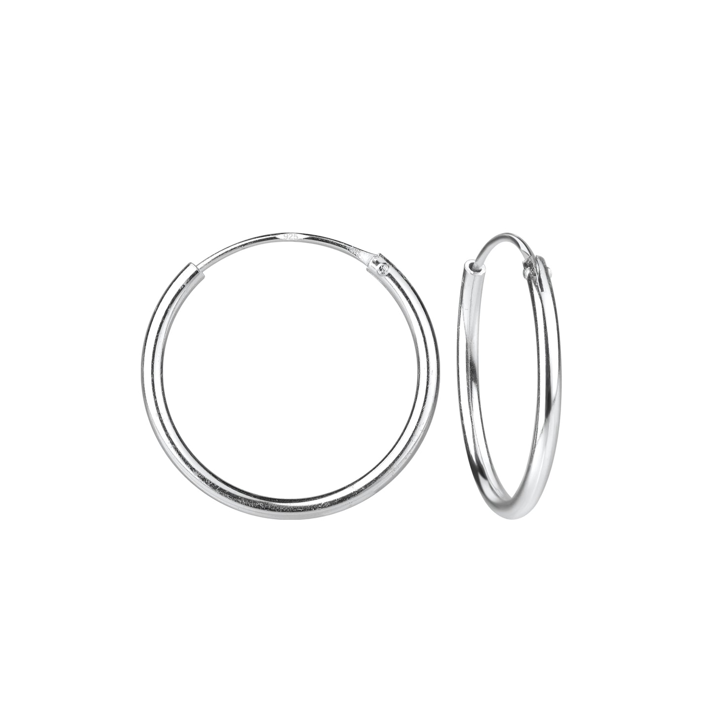 Kinder Creolen 18mm aus 925 Silber