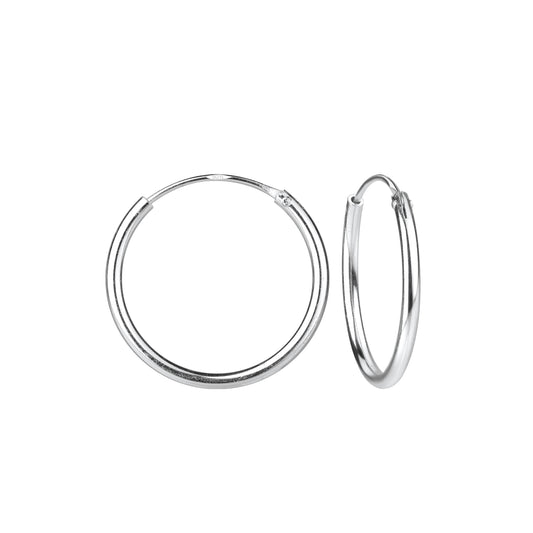 Kinder Creolen 18mm aus 925 Silber