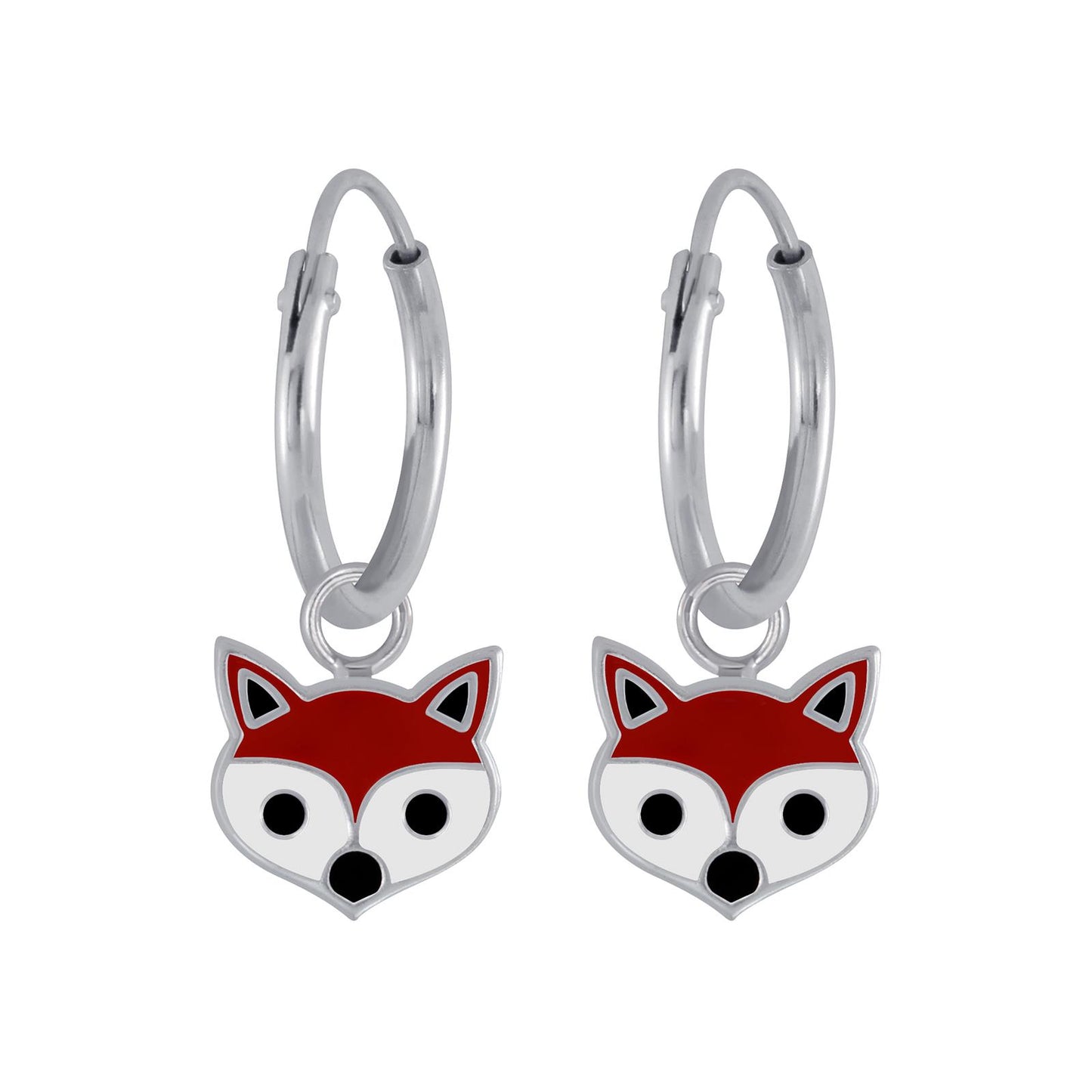 Kinder Creolen Fuchs aus 925 Silber