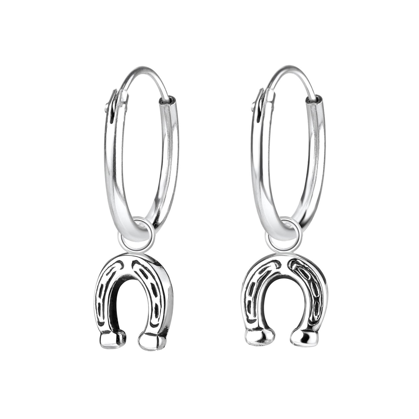 Kinder Creolen Hufeisen aus 925 Silber