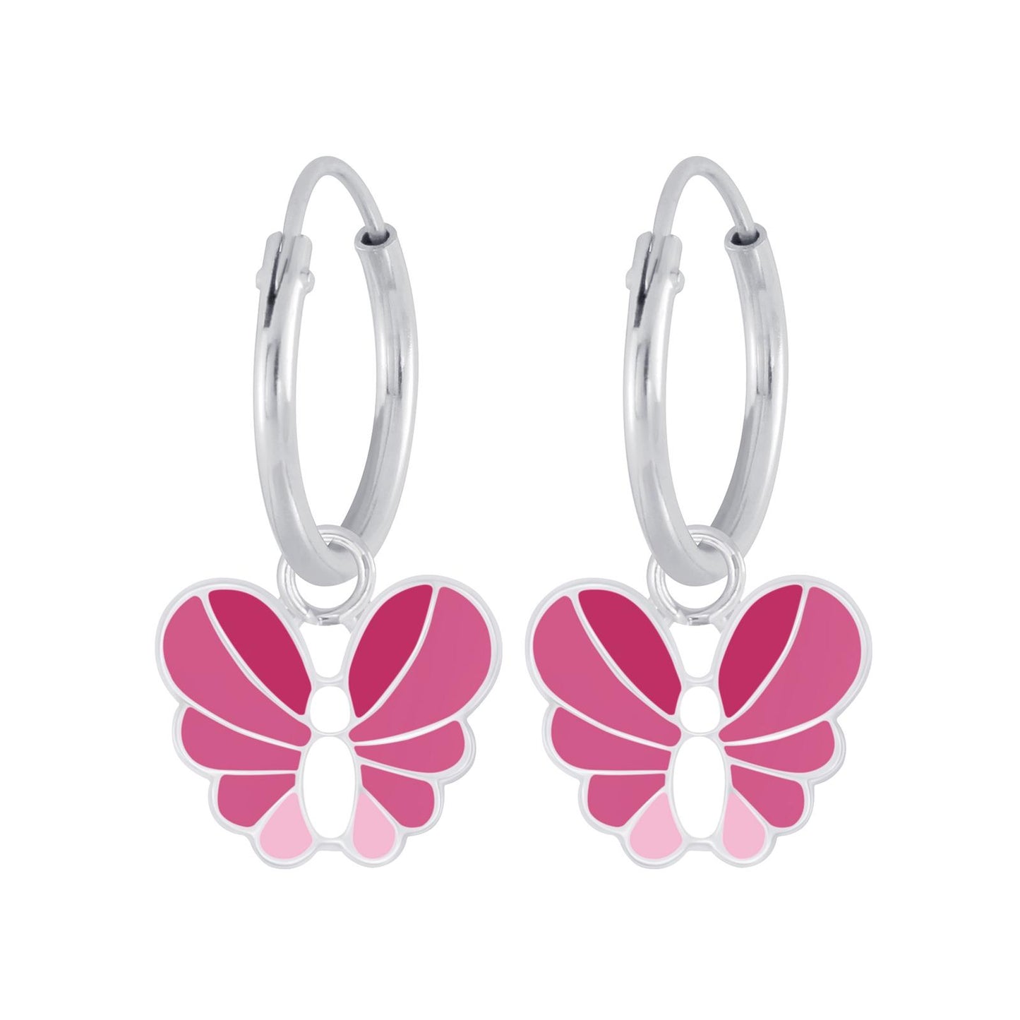Mädchen Creolen Schmetterling aus 925 Silber