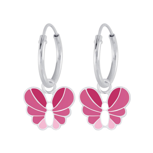 Mädchen Creolen Schmetterling aus 925 Silber