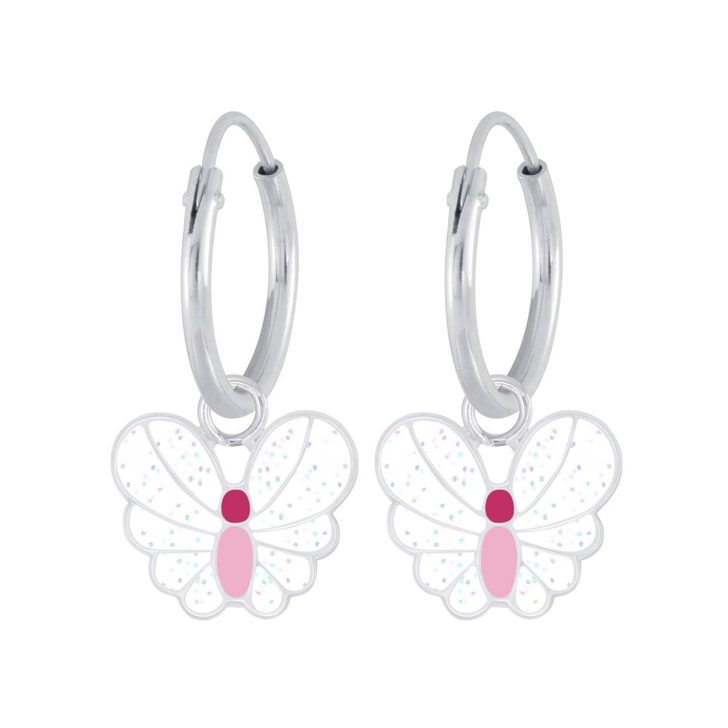 Mädchen Creolen Schmetterling aus 925 Silber