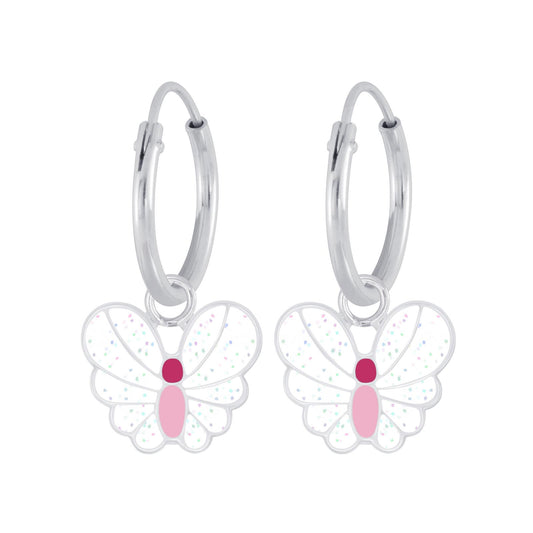 Mädchen Creolen Schmetterling aus 925 Silber