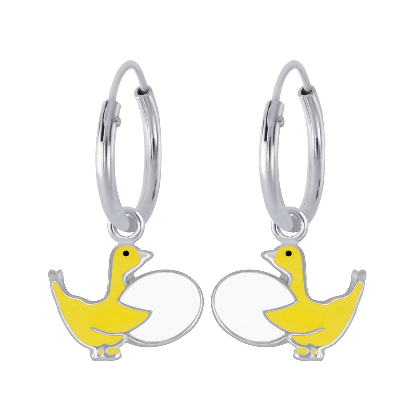 Kinder Creolen Gänse aus 925 Silber