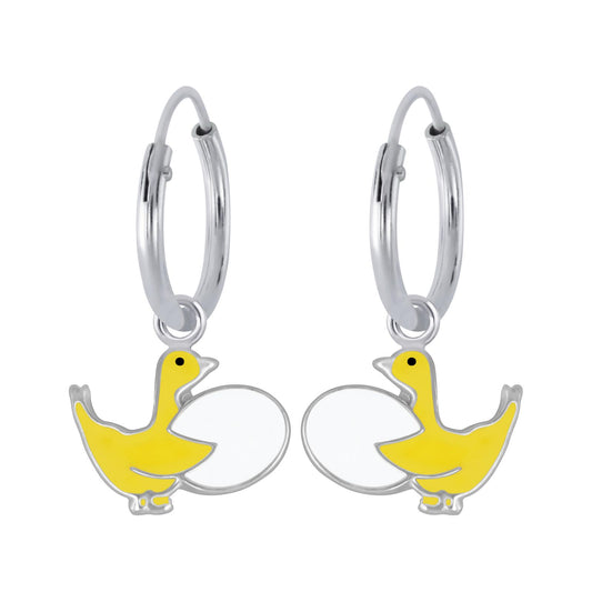 Kinder Creolen Gänse aus 925 Silber